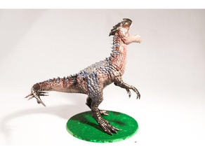 armored raptor sculptures dinosaur dragon miniature reptile trex zbrush 3d print model - Mito3D