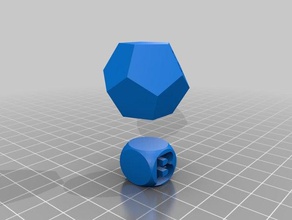 dodecahedron dice 3d printing maths 3d print model - Mito3D