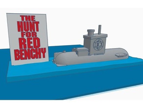 hunt red benchy sculptures movie prop submarine 3d print model - Mito3D