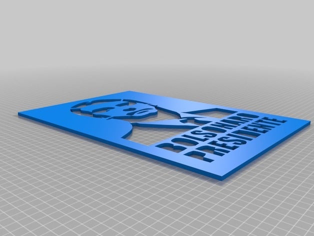 bolsonaro mascara para pintura logotipo 2d arte 3D print model - Mito3D