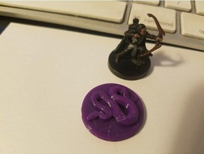 snake token toy game accessories dungeons dragons pathfinder rpg 3d print model - Mito3D