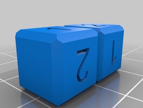mon personnalisée de comptage blocs 2 mathématiques 3d print model - Mito3D