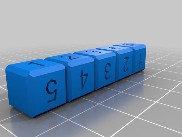 my customized counting blocks 5 math 3D print model - Mito3D