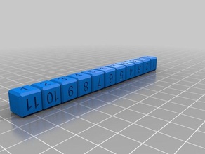 mi personalizados contar los bloques 11 matemáticas 3d print model - Mito3D
