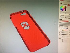 ibm x-force escudo rojo iphone 5c caso móvil 3d print model - Mito3D