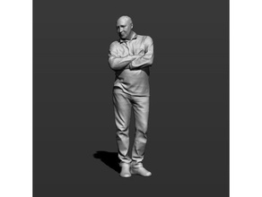 serious man people 3dscan 3dscanned 3d scan scanned body filament human male person 3d print model - Mito3D
