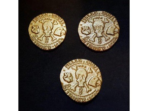verbcoin curse monkey island coins badges fanart lucasarts 3d print model - Mito3D