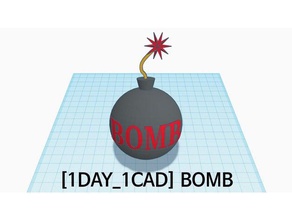 1day 1cad bomb toys games 1day1cad awesome boom cool decor decoration fun funny nice tinkercad 3d print model - Mito3D