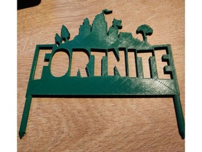 fortnite cake topper kitchen dining autodesk fusion 360 birthday battle royal fusion360 madewithfusion360 madewithtinkercad 3d print model - Mito3D
