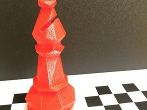 apprendre low poly les échecs évêque l'éducation 3d print model - Mito3D