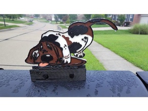 basset hound pets 3d print model - Mito3D