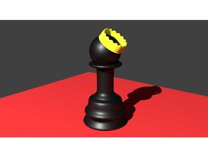pedone corona di scacchi pezzo degli 3d print model - Mito3D