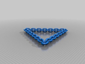 simple chain joined other links remix 3d print model - Mito3D