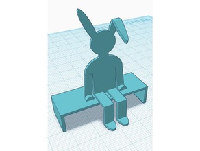 bunny bench 3d printing 2d art 3d print model - Mito3D