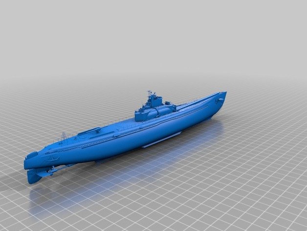 soy de la clase 3d impresión ijn submarino ww2 3D print model - Mito3D