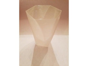 geométricas simples vaso recipientes o de flor espiral torcida do vasos modo 3d print model - Mito3D