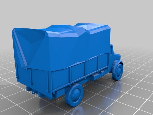 bedford oxd ww2 british camion 1100 15mm scala i giocattoli giochi 3D print model - Mito3D