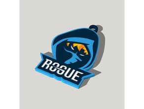 rogue esports logo charme porte-clés 3d print model - Mito3D