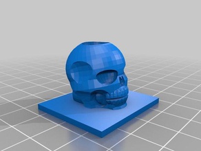battery operated 3d skull candle printing 3d print model - Mito3D