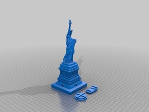 la estatua de libertad banco las esculturas el dinero del moneda 3d print model - Mito3D