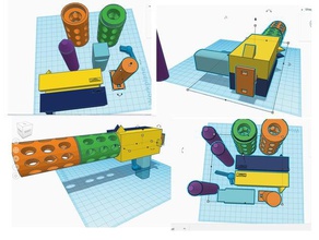 banda de goma pistola con dardos los juguetes juegos nerf la 3d print model - Mito3D