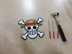 onepiece flag puzzles loopy 3d print model - Mito3D