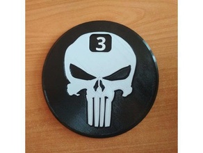 beer counting coaster kitchen dining punisher 3d print model - Mito3D