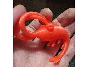 toon camarón colgante criaturas 3d print model - Mito3D