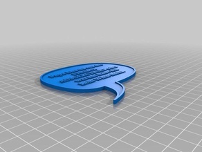 sprechblase spruch des monats 3d de l'impression sur8 anet a8 wlan 3d print model - Mito3D