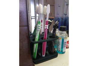 de escova dentes, barbeador stand casa banho suporte da dentes 3d print model - Mito3D