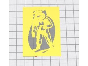 stencil vari i segni loghi ak47 l'astronauta avengers il balletto pipistrelli matrice 3d print model - Mito3D