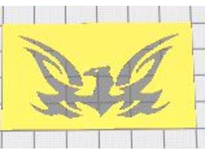 stencils vários sinais logotipos pássaro borboleta 3d print model - Mito3D