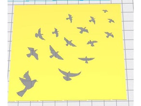 pochoirs différents des signes les logos colombes l'aigle elvis de l'œil fée 3d print model - Mito3D