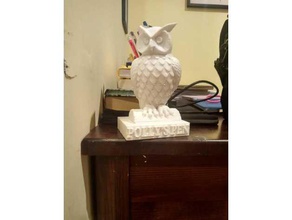 owl pencilholder office 3d print model - Mito3D