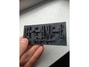 death note plate signs logos 3d print model - Mito3D