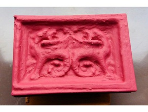 cardiff bay pierhead building dragon tile scans replicas antique brick old victorian vintage welsh 3d print model - Mito3D