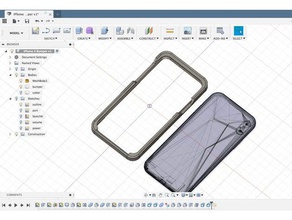 iphone xs max pla bumper -remix adafruit mobile 3d print model - Mito3D