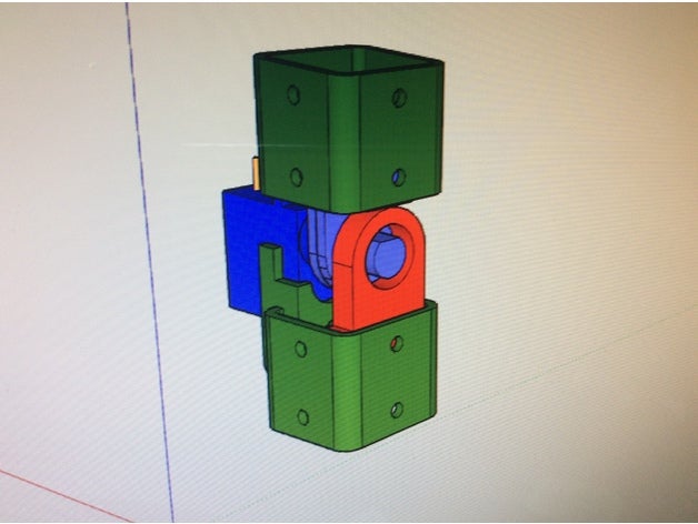 joelho mecanic cotovelo modelo compacto robótica arduino diy servo 3D print model - Mito3D