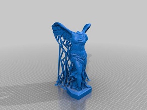 winged victory lots supports sculptures 3d print model - Mito3D