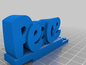 peace lego word custom art tools customized 3d print model - Mito3D