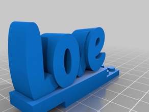 el amor de lego palabra personalizado art herramientas 3d print model - Mito3D