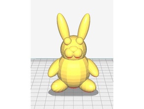chubby bunny animali bugs chibi carino la pasqua coniglietto di uovo lepre kawaii coniglio 3d print model - Mito3D