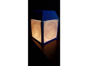 simple lithophane 100x100 mmm sconce art candle easy print 3d print model - Mito3D
