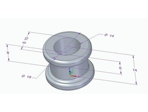 rouleau de tension 3d l'imprimante pièces roulement la ceinture d10 gt2 3d print model - Mito3D