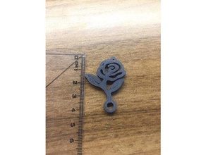 rose keychain 3d printing cute diy keyring 3d print model - Mito3D