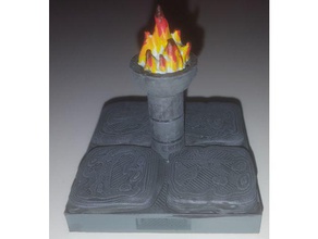 openlock brazier flame buildings structures dnd tiles dungeon dungeons dragons openforge openforge2 pathfinder rpg terrain 3d print model - Mito3D