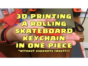 skateboard portachiavi stampa luogo di rotolamento delle ruote i chiave a catena 3d print model - Mito3D