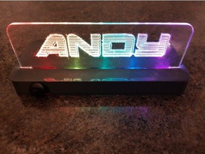 programmierbare rainbow light up sign microbit Zeichen logos bbc Igel - leds led-Licht led-Streifen Beleuchtung neopixel neopixel-strip 3d print model - Mito3D