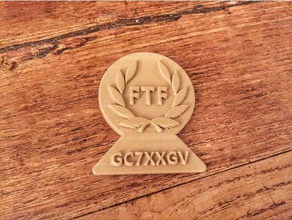 customizable ftf geocoin toy game accessories geocaching stf 3d print model - Mito3D