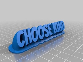 choose kind sweeping 2-line name plate office customized 3d print model - Mito3D